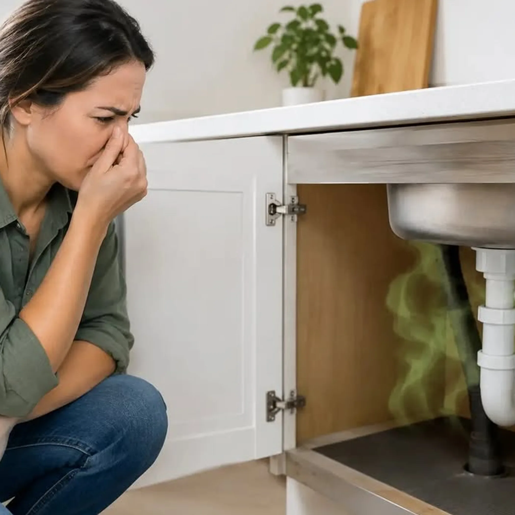 plumbing odor under kitchen sink
