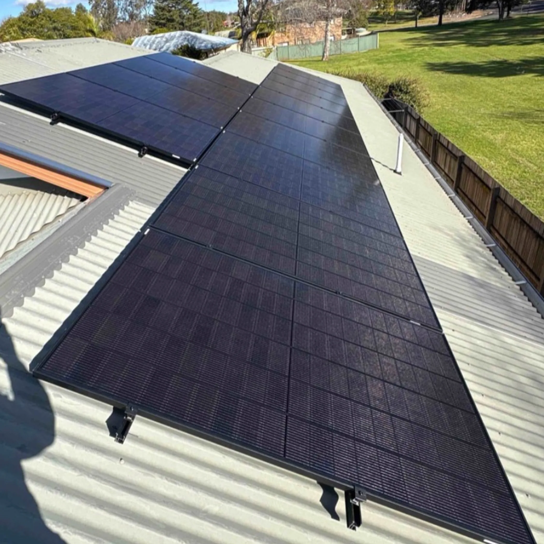 rooftop solar panels needing cleaning