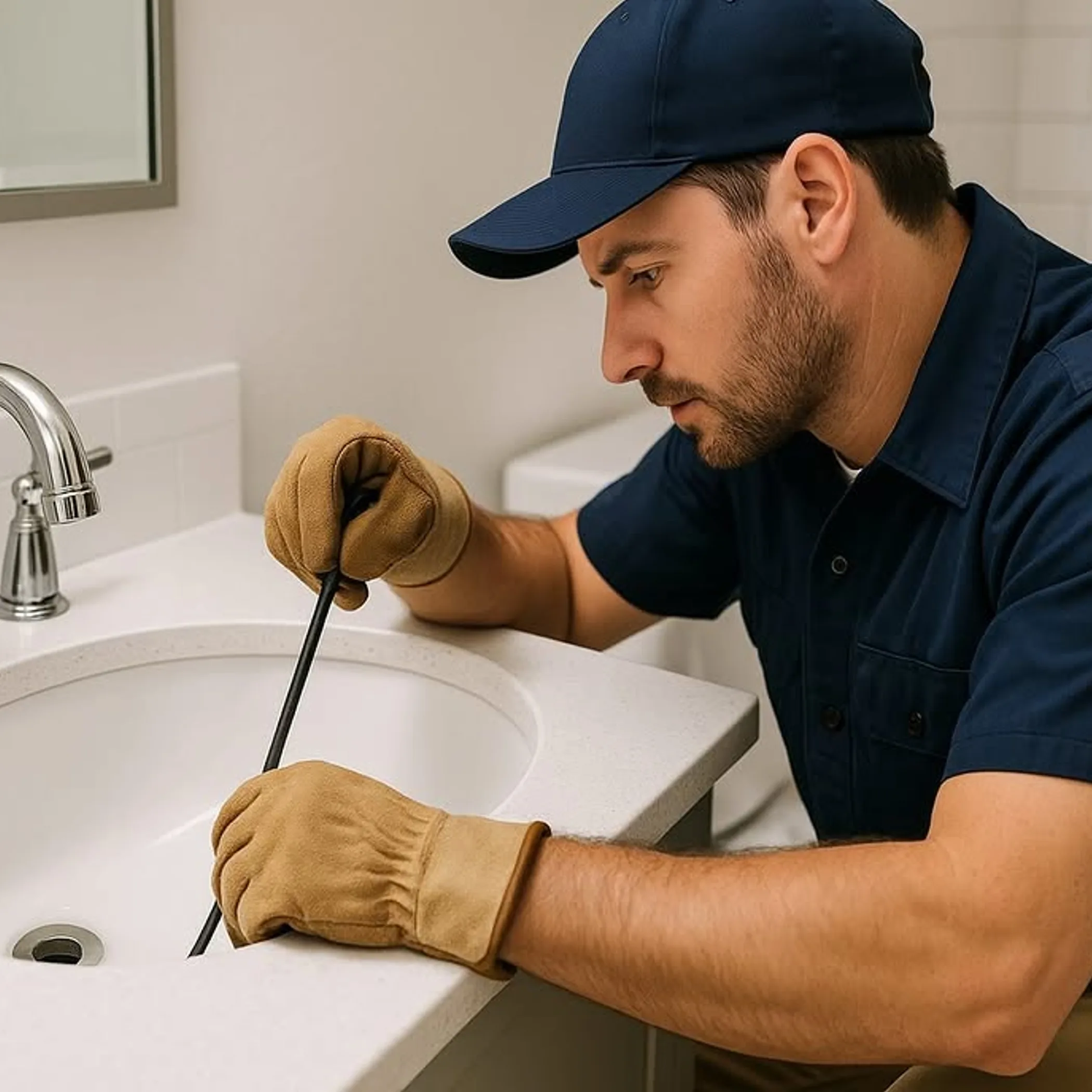 plumbing repair in progress